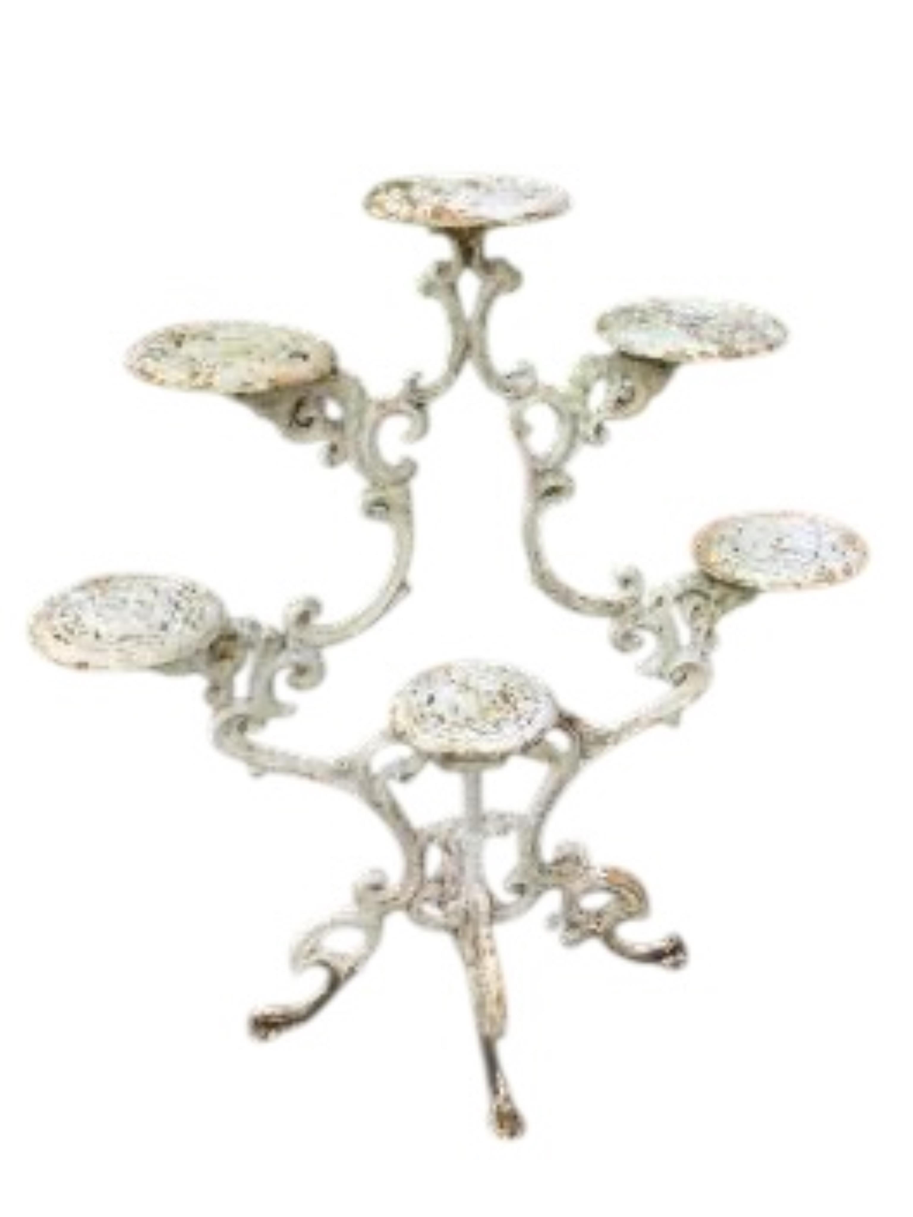 A Victorian style cast iron pot stand, height 101cm